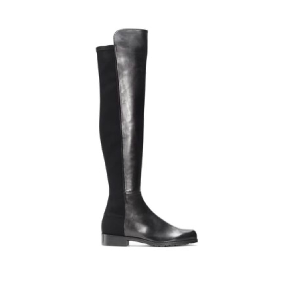 Stuart Weitzman Reddy 5050 Leather Over-the-Knee Boots, Black
